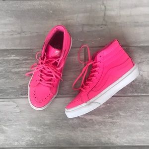 Hot pink Leather Vans